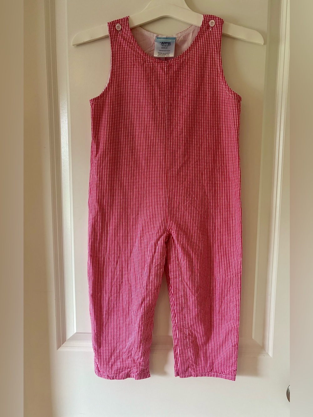 Toddler Boy Red Gingham Longall Classic Whimsy 3T